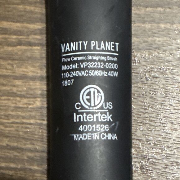 Vanity Planet Flow Ceramic Straightening Brush Anti-Static Bristles VP32232-0200 - Picture 5 of 5